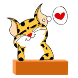 🥰 kucing, stiker, cinta, hewan, hati telegram sticker