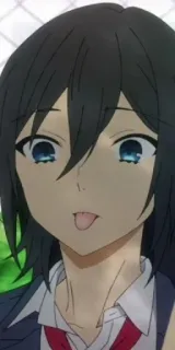 ♥ anime, character, school uniform, tongue, manga telegram sticker