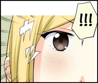 ❗ !!! anime, manga, shocked, exclamation, eye, face telegram sticker