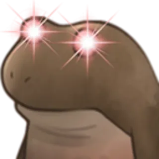 👺 animal, meme, ojos, brillo, rana whatsapp sticker