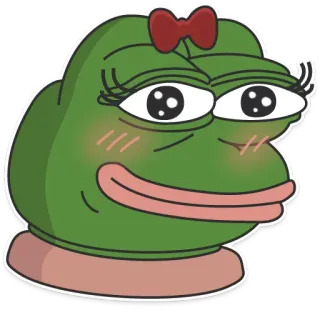 👩 Pepe the Frog pepe, frog, meme, cute, kawaii telegram sticker