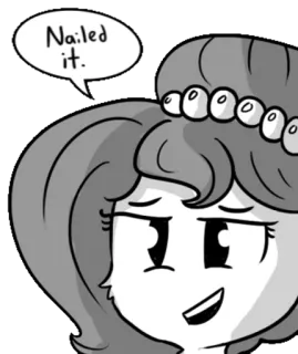 😏 Nailed it. мультик, портрет, женщина, комикс, выражение, в точку whatsapp sticker