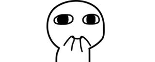 🔰 bianco, emoji, emozione, occhi, faccia, testa, scioccato telegram sticker