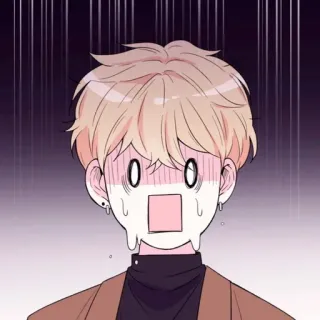 📹 애니메이션, 만화, 만화, 일러스트, 충격, 걱정, 불안 telegram sticker