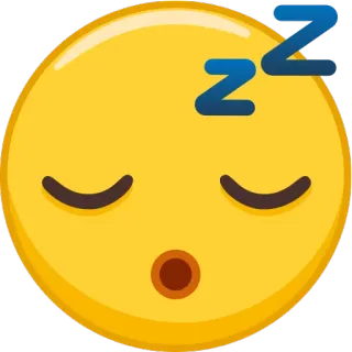 😴 Emoji, Dormir, Fatigué, Zzz, Visage, Paresseux, Sieste telegram sticker