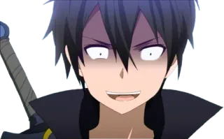 😈 Kirito Sword Art Online Anime, Épée, Kirito, Sword Art Online, Fantasy, Personnage whatsapp sticker