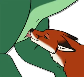 🔴 animal, renard, dessin animé, illustration whatsapp sticker
