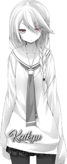 😠 Kaikyu anime, girl, character, cute, school uniform telegram sticker