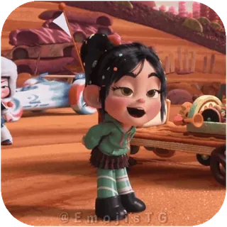 💃 Vanellope von Schweetz Wreck-It Ralph telegram sticker