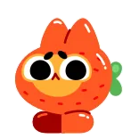 😨 orange, cat, cute, sticker, cartoon, animal telegram sticker