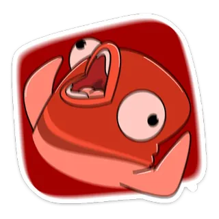 😡 cartone animato, mostro, rosso, creatura, illustrazione whatsapp sticker