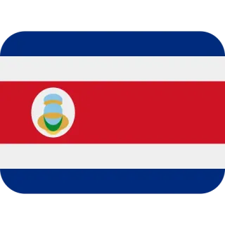🇨🇷 bandera, Costa Rica, país, nación, símbolo telegram sticker