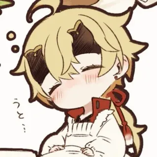 🍡 うと… śpiący, chibi, anime, słodki, rysunek telegram sticker