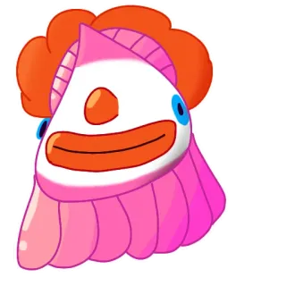 🤡 Desenho animado, Personagem, Rosa, Fofo, Caprichoso, Mancha telegram sticker