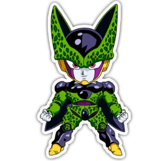 💚 Cell Dragon Ball Cell, Dragon Ball, Anime, Manga, Personaggio, Adesivo telegram sticker