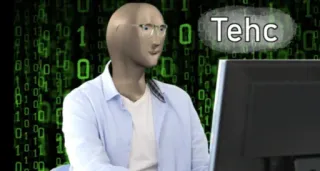 💻 Tehc Mème, Internet, Stonks, Tehc whatsapp sticker