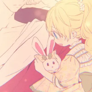 🌨️ Anime, Dessin animé, Mignon, Fille, Poupée, Lapin whatsapp sticker