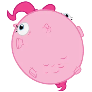 😶 Pinkie Pie My Little Pony Мультфильм, Животное, Рыба, Розовый, Пони, My Little Pony telegram sticker