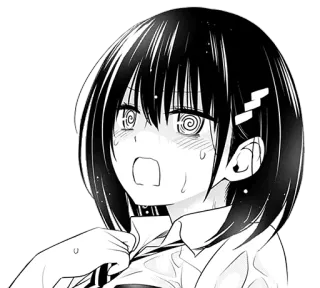 🥵 anime, manga, shocked, worried, female, character, asian telegram sticker