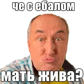 🤔 че с ебалом мать жива? telegram sticker