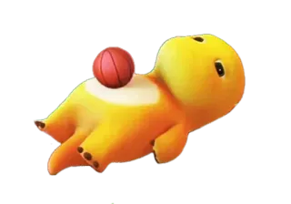 😴 Cartoon, Tier, Niedlich, Gelb, Ball telegram sticker