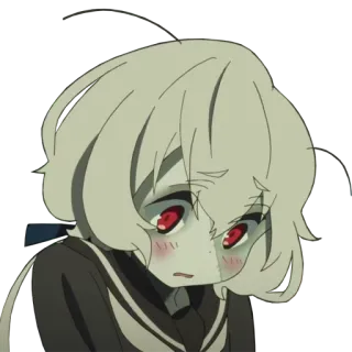 😳 Аниме, Зомби, Девушка, Грустный, Милый telegram sticker