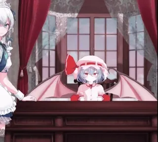 ❤️ Remilia Scarlet Touhou Project Anime, Manga, Touhou Project, Remilia Scarlet, Vampir, Pembantu, Kawaii telegram sticker