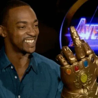🖕 middle finger, offensive, gesture, Anthony Mackie, gauntlet, Avengers telegram sticker
