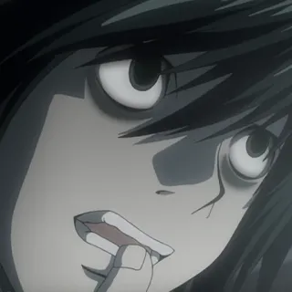 🧐 L Death Note Anime, Manga, L, Death Note, Detective, Personaje, Serio telegram sticker