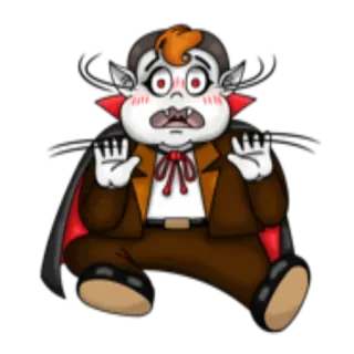😔 Phim hoạt hình, Ma cà rồng, Quái vật, Halloween, Dễ thương, Hài hước, Nhãn dán telegram sticker