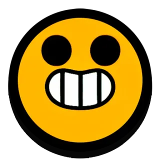 😁 表情符号, 笑脸, 卡通, 黄色 telegram sticker