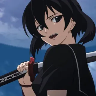 😀 Akame Akame ga Kill! Anime, Miecz, Dziewczyna, Broń, Anime Dziewczyna telegram sticker