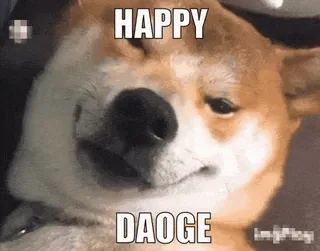 🙂 HAPPY
DAOGE doge, pies, szczęśliwy, mem, śmieszne, zwierzę telegram sticker