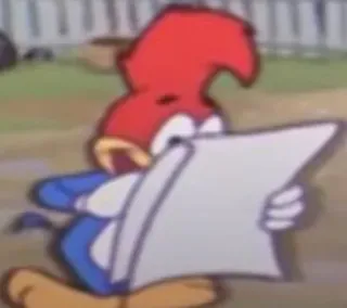 🤓 Woody Woodpecker การ์ตูน, วู้ดดี้ วู้ดเพ็กเกอร์, ตัวละคร, นก telegram sticker