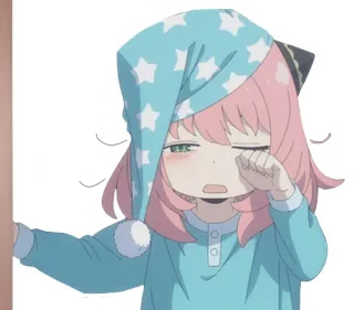 😴 Anya Forger Spy x Family Anime, Ngantuk, Imut, Anya, Spy x Family whatsapp sticker