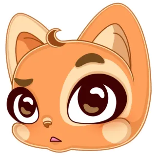 🤨 mèo, động vật, dễ thương, nhãn dán, hoạt hình, mắt telegram sticker