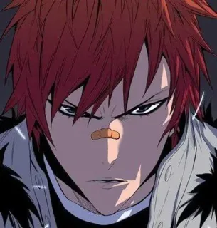 🌟 Anime, Desenho animado, Masculino, Sério, Cabelo ruivo telegram sticker