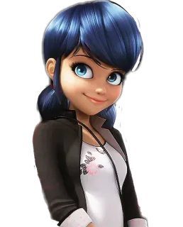 😊 Marinette Dupain-Cheng Miraculous: Tales of Ladybug & Cat Noir мультфильм, анимация, девочка, персонаж, Маринетт, Miraculous Ladybug telegram sticker