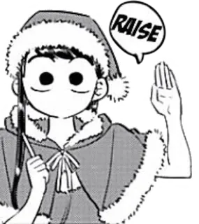 💁‍♀️ RAISE Anime, Mangá, Levantar a mão, Desenho animado, Komi não consegue comunicar whatsapp sticker