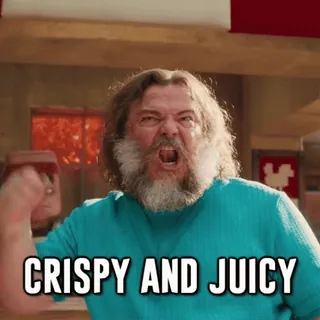 🧃 CRISPY AND JUICY food, crispy, juicy, cooking, kitchen telegram sticker