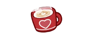☕️ kawa, kubek, serce, latte, miłość, napój, kofeina telegram sticker