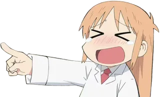 😂 Anime, Chorando, Apontando, Garota, Triste, Fofo telegram sticker