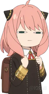 😑 Anya Forger Spy × Family @Y2I4B anya, spy x family, animé, manga, fille, forger telegram sticker