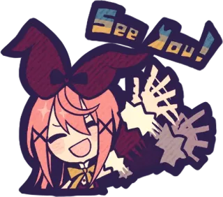👋 See You! cartoon, character, anime, see you, waving, greeting telegram sticker