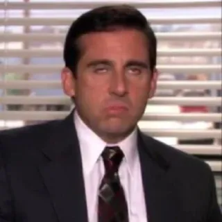 🙄 Michael Scott The Office série tv, the office, michael scott, drôle, comédie telegram sticker