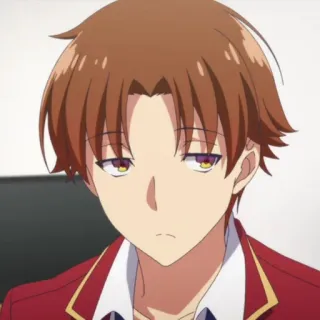 🎲 Ayanokoji Kiyotaka Classroom of the Elite Anime, Estudante, Sério, Inexpressivo whatsapp sticker