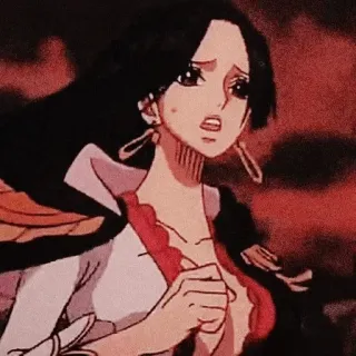 🖤 Boa Hancock One Piece anime, manga, one piece, boa hancock, sticker, buồn telegram sticker