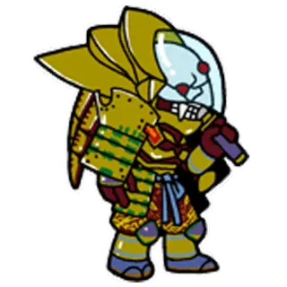 😚 zbroja, samuraj, hełm, postać, maska telegram sticker
