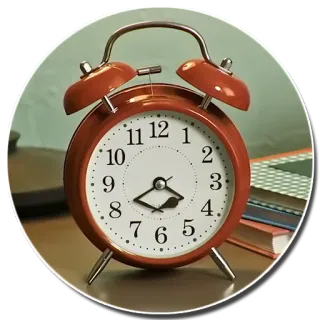 ⏰ budzik, czas, zegar, czerwony budzik, zegar biurkowy, zegar vintage telegram sticker