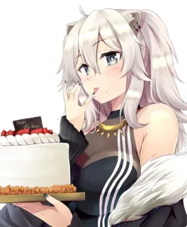 🥳 Happy Birthday Fille anime, Gâteau d'anniversaire, Mignon, Fête, Anime, Dessin animé whatsapp sticker
